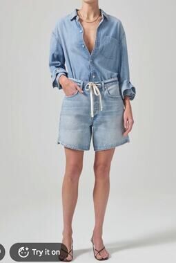 Citizens Of Humanity Shorts 31 Brynn in Jesamyn Denim Bermuda Blue Relaxed Fit